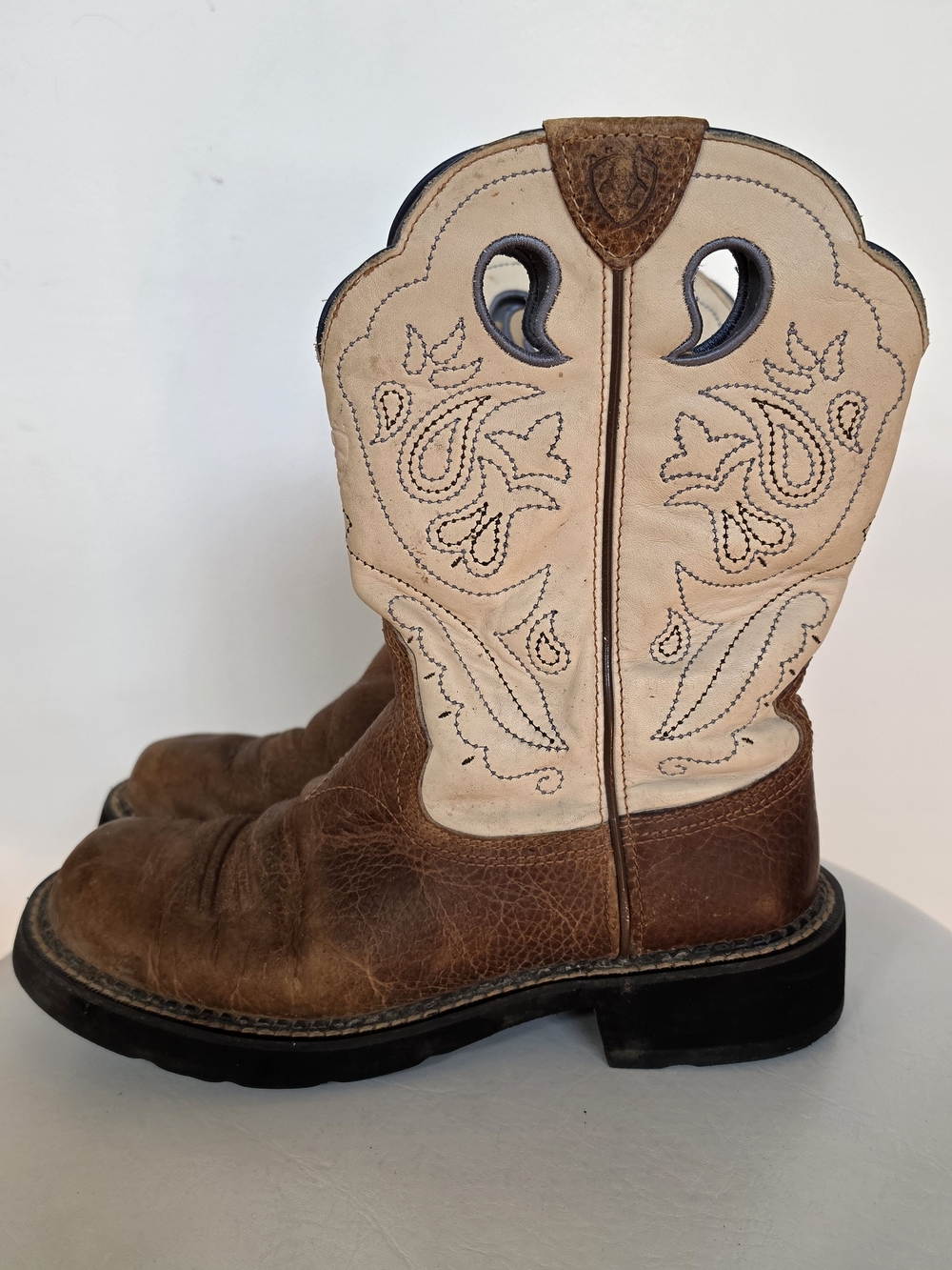 Ariat "Fatbaby" Women's Brown and Cream Western Boots